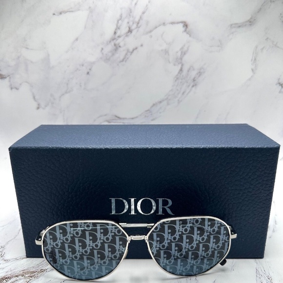 ❌ SOLD ❌ Christian Dior Aviator Sunglasses Mens Dior Logo Mirrored Lenses CD - Picture 5 of 16